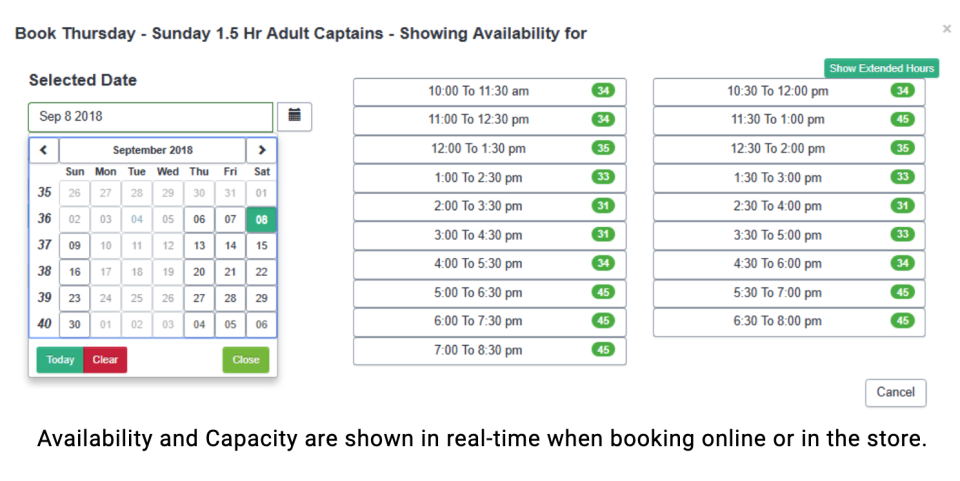 screenshot of High Trek POS